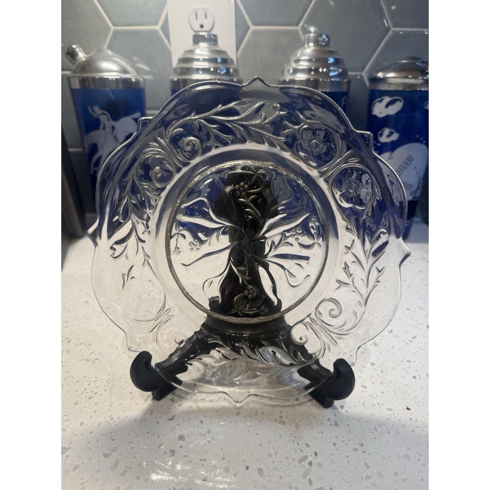 McKee Rock Crystal Clear 8 1/4" Scalloped Edge Plate EAPG Depression Glass